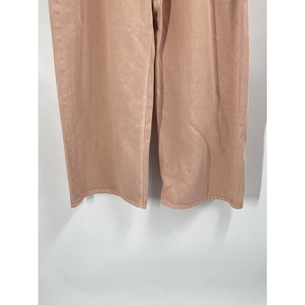 Old Navy Mid Rise Baggy Wide Leg Jeans Peach Sz 14 NWT - Picture 2 of 6
